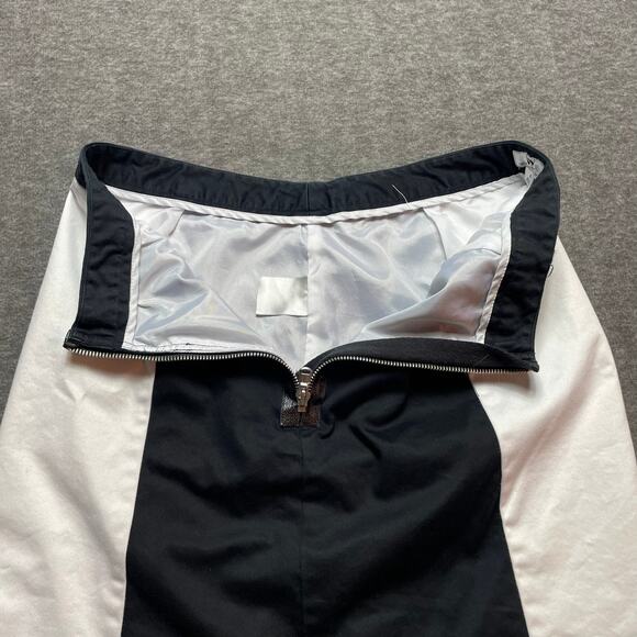 Worthington Black and White Skirt Women's Size 6 Cotton Outer Polyester Lined - Picture 4 of 7